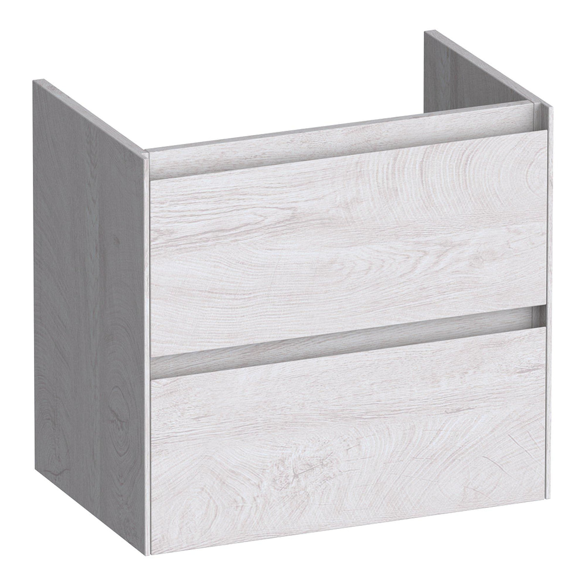 BRAUER Inspire onderkast ondiep 60 met 2 softclose lades greeploos en 1 sifon uitsparing Forest Seashell
