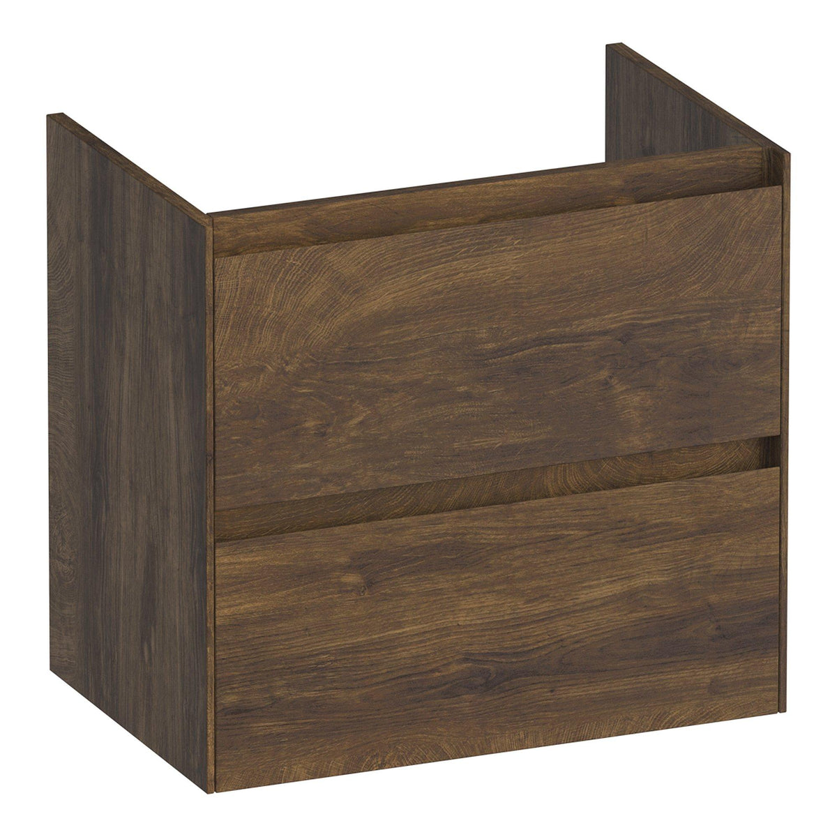 BRAUER Inspire shallow base unit 60 with 2 soft-close handleless drawers and 1 siphon cutout Grove