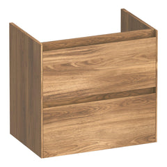 BRAUER Inspire shallow base cabinet 60 with 2 soft-close handleless drawers and 1 siphon cut-out Honey