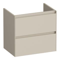 BRAUER Inspire shallow base cabinet 60 with 2 soft-close handleless drawers and 1 siphon cutout matt beige