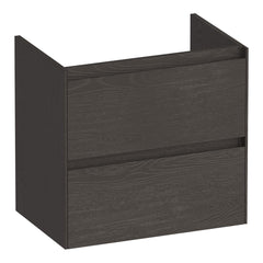 BRAUER Inspire onderkast ondiep 60 met 2 softclose lades greeploos en 1 sifon uitsparing Timber Anthracite