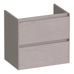 BRAUER Inspire vanity unit shallow 60 with 2 soft-close handleless drawers and 1 siphon cutout Timber Greige