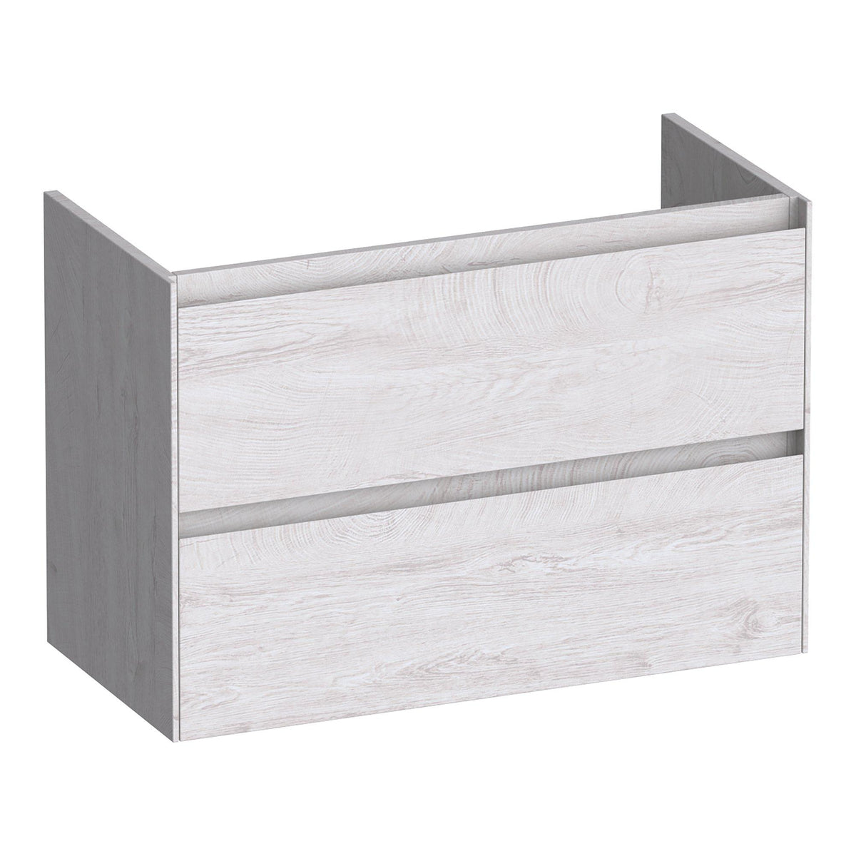 BRAUER Inspire onderkast ondiep 80 met 2 softclose lades greeploos en 1 sifon uitsparing Forest Seashell
