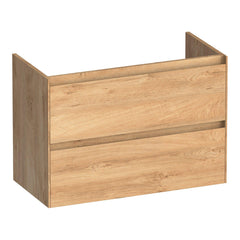 BRAUER Inspire onderkast ondiep 80 met 2 softclose lades greeploos en 1 sifon uitsparing Forest Tan