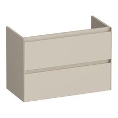 BRAUER Inspire shallow base cabinet 80 with 2 soft-close handleless drawers and 1 siphon cut-out matte beige