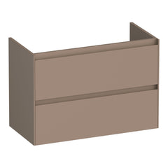 BRAUER Inspire shallow base cabinet 80 with 2 soft-close handleless drawers and 1 siphon cut-out matte mocha