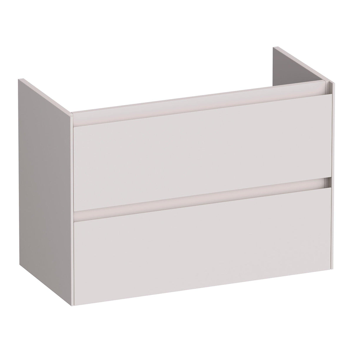 BRAUER Inspire onderkast ondiep 80 met 2 softclose lades greeploos en 1 sifon uitsparing mat zand
