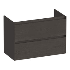 BRAUER Inspire onderkast ondiep 80 met 2 softclose lades greeploos en 1 sifon uitsparing Timber Anthracite