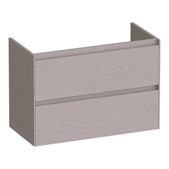 BRAUER Inspire Shallow Base Cabinet 80 with 2 Soft-Close Handleless Drawers and 1 Siphon Cutout Timber Greige