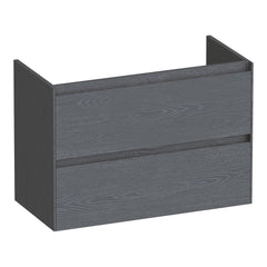 BRAUER Inspire onderkast ondiep 80 met 2 softclose lades greeploos en 1 sifon uitsparing Timber Grey