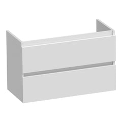 BRAUER Joy onderkast ondiep 80 met 2 softclose lades greeploos en 1 sifon uitsparing hoogglans wit
