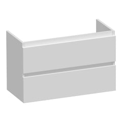 BRAUER Joy onderkast ondiep 80 met 2 softclose lades greeploos en 1 sifon uitsparing mat wit