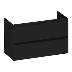 BRAUER Joy 80 shallow vanity unit with 2 soft-close handleless drawers and 1 siphon cutout matt black