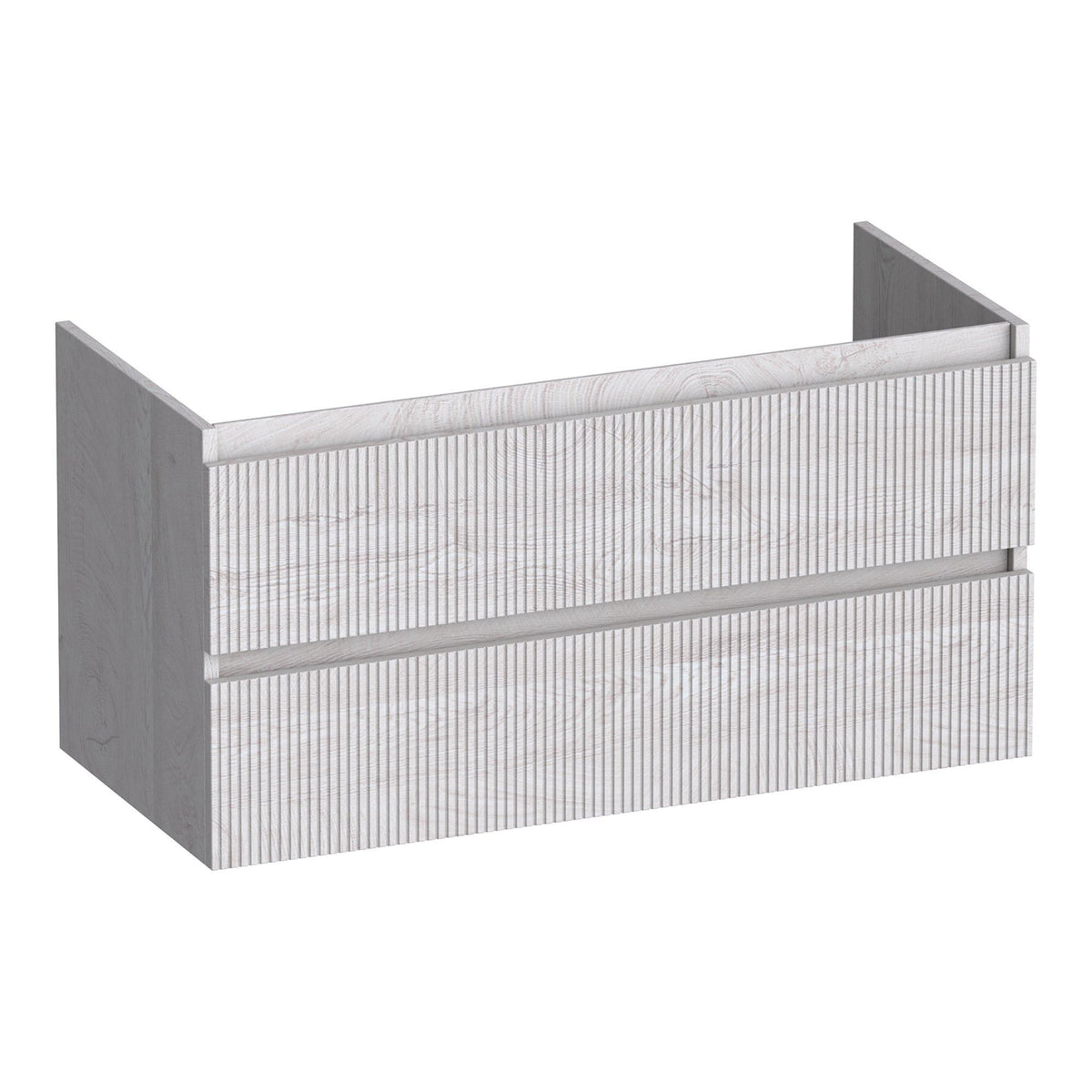 BRAUER Joy Wavy onderkast 100 met 2 softclose lades greeploos en 1 sifon uitsparing Forest Seashell