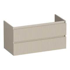 BRAUER Joy Wavy onderkast 100 met 2 softclose lades greeploos en 1 sifon uitsparing mat beige