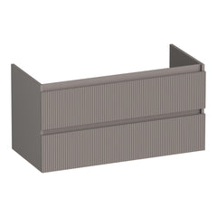 BRAUER Joy Wavy onderkast 100 met 2 softclose lades greeploos en 1 sifon uitsparing mat taupe