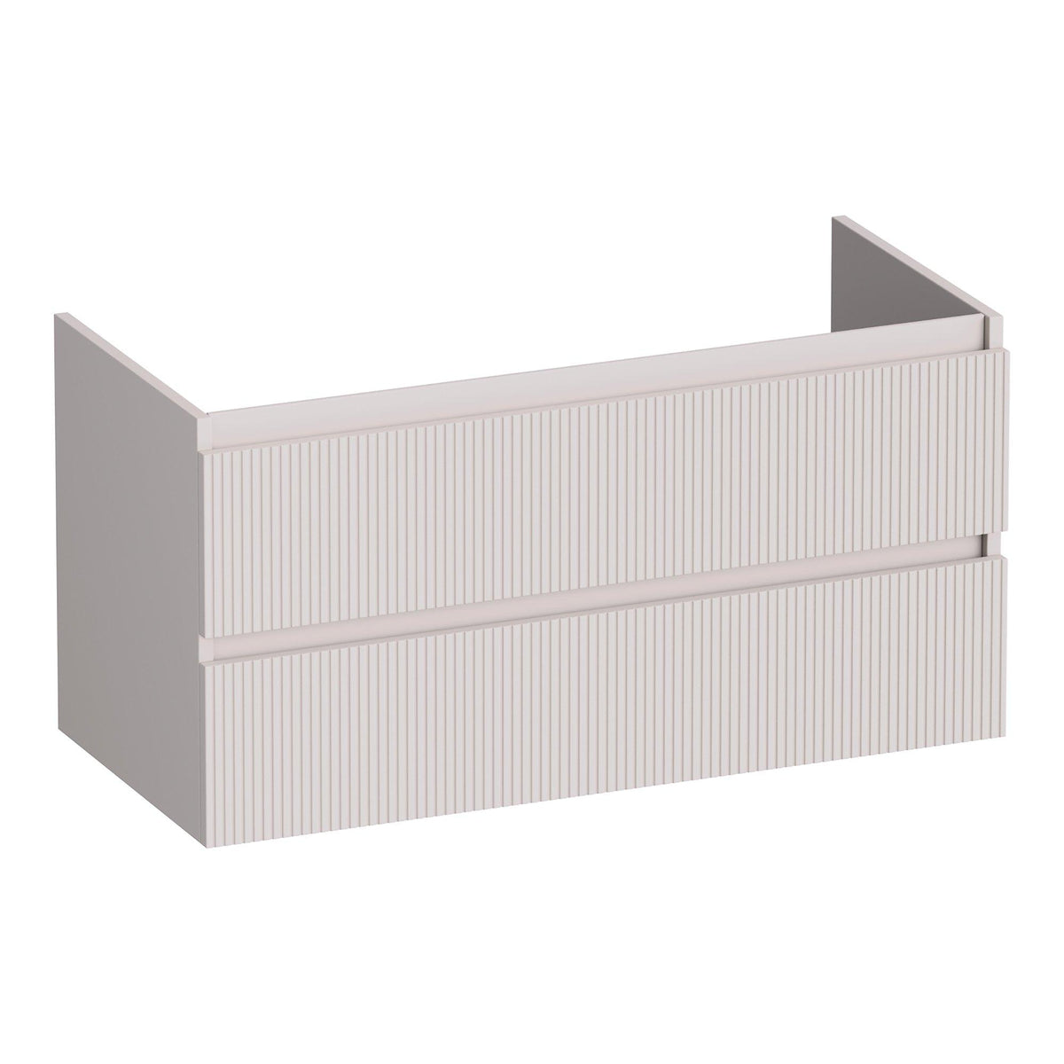 BRAUER Joy Wavy onderkast 100 met 2 softclose lades greeploos en 1 sifon uitsparing mat zand