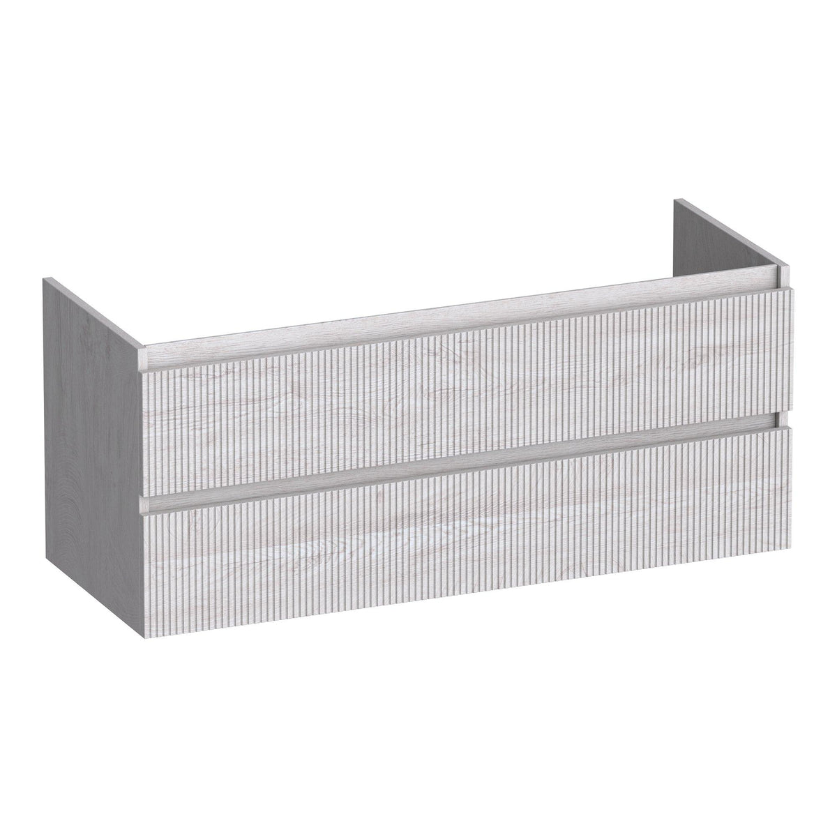 BRAUER Joy Wavy onderkast 120 met 2 softclose lades greeploos en 2 sifon uitsparingen Forest Seashell