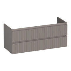BRAUER Joy Wavy onderkast 120 met 2 softclose lades greeploos en 2 sifon uitsparingen mat taupe