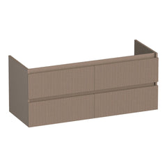 BRAUER Joy Wavy onderkast 120 met 4 softclose lades greeploos en 2 sifon uitsparingen mat mokka
