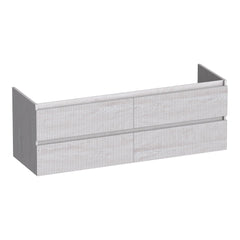 BRAUER Joy Wavy onderkast 140 met 4 softclose lades greeploos en 2 sifon uitsparingen Forest Seashell