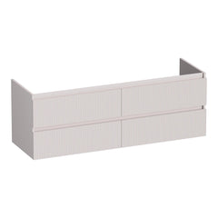 BRAUER Joy Wavy onderkast 140 met 4 softclose lades greeploos en 2 sifon uitsparingen mat zand