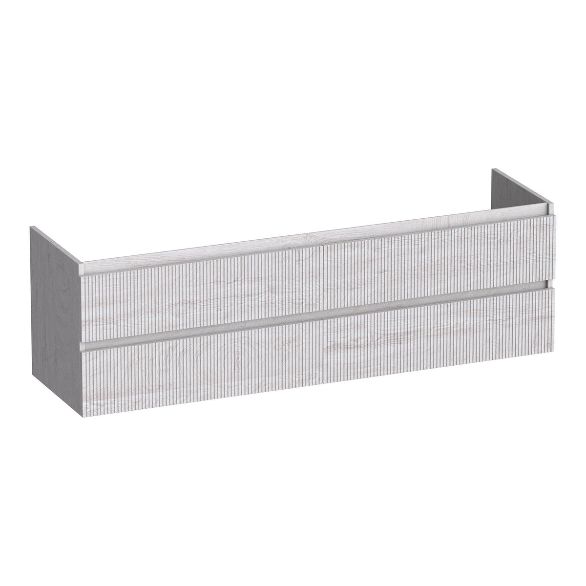 BRAUER Joy Wavy onderkast 160 met 4 softclose lades greeploos en 2 sifon uitsparingen Forest Seashell