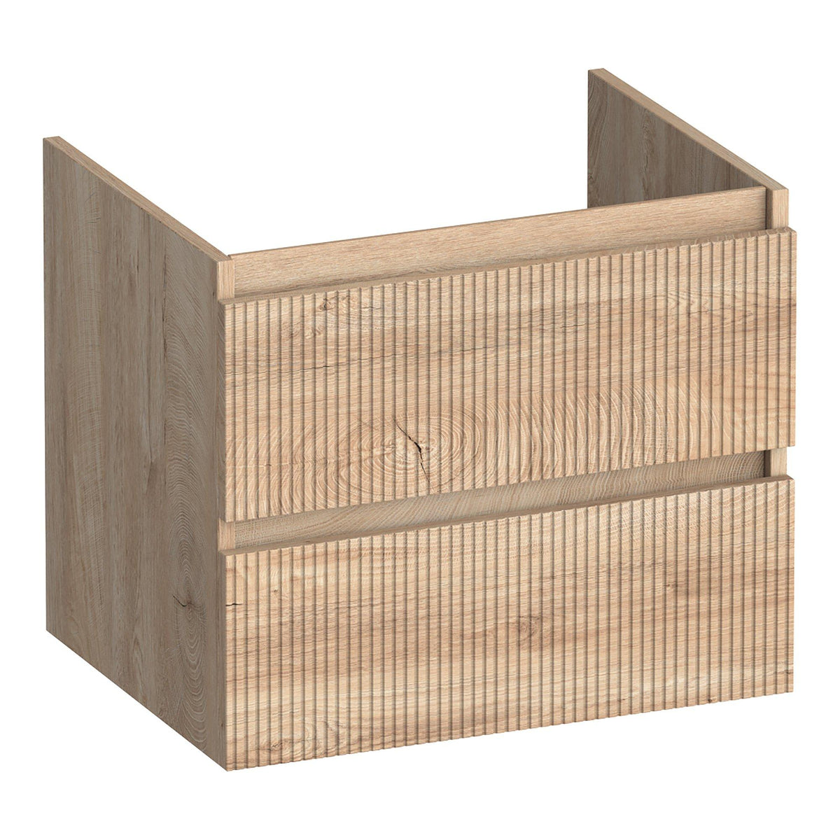 BRAUER Joy Wavy onderkast 60 met 2 softclose lades greeploos en 1 sifon uitsparing Forest Wheat