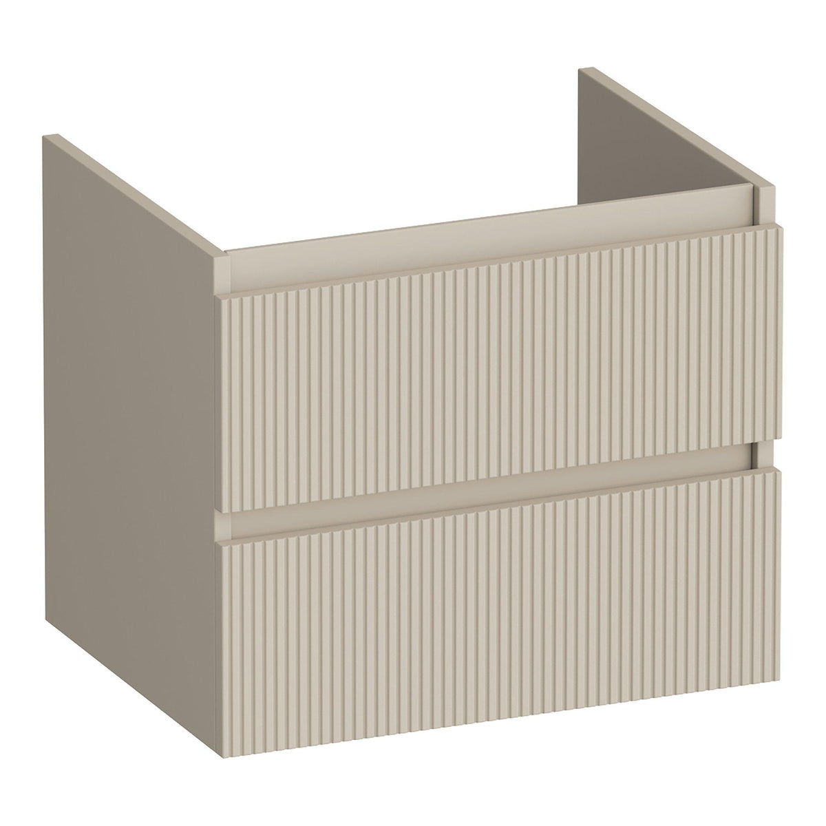 BRAUER Joy Wavy onderkast 60 met 2 softclose lades greeploos en 1 sifon uitsparing mat beige