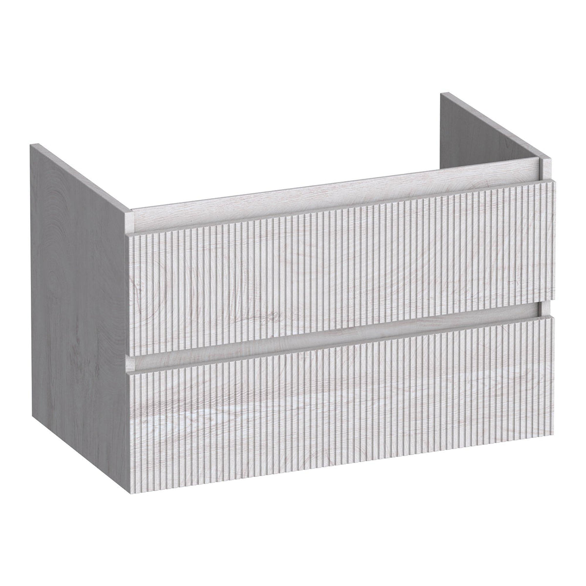 BRAUER Joy Wavy onderkast 80 met 2 softclose lades greeploos en 1 sifon uitsparing Forest Seashell
