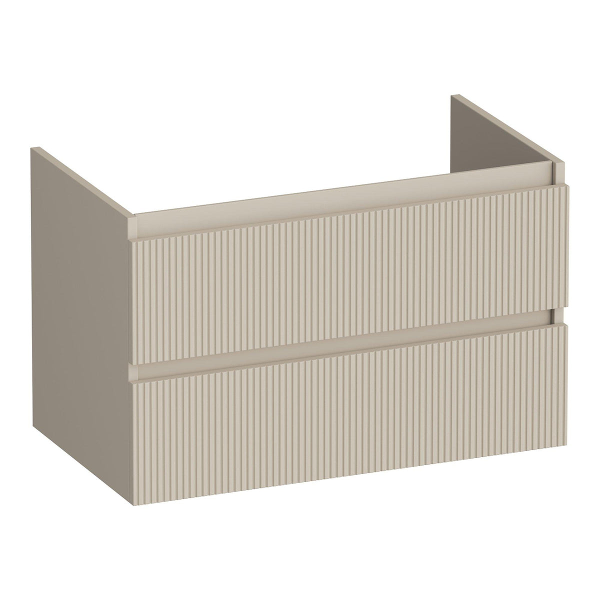 BRAUER Joy Wavy onderkast 80 met 2 softclose lades greeploos en 1 sifon uitsparing mat beige