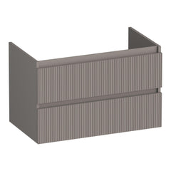 BRAUER Joy Wavy onderkast 80 met 2 softclose lades greeploos en 1 sifon uitsparing mat taupe