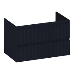 BRAUER Joy Wavy onderkast 80 met 2 softclose lades greeploos en 1 sifon uitsparing mat zwart