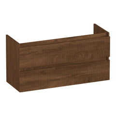 BRAUER Joy Wavy onderkast ondiep 100 met 2 softclose lades greeploos en 1 sifon uitsparing Forest Cacao
