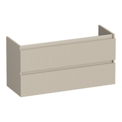 BRAUER Joy Wavy onderkast ondiep 100 met 2 softclose lades greeploos en 1 sifon uitsparing mat beige