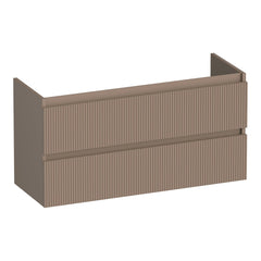 BRAUER Joy Wavy shallow base cabinet 100 with 2 soft-close handleless drawers and 1 siphon cut-out matt mocha