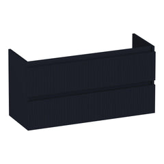 BRAUER Joy Wavy shallow base cabinet 100 with 2 soft-close handleless drawers and 1 siphon cut-out matt black