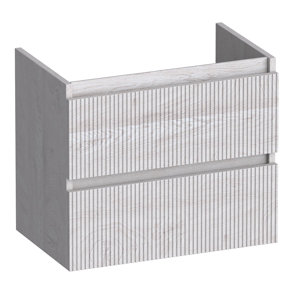 BRAUER Joy Wavy onderkast ondiep 60 met 2 softclose lades greeploos en 1 sifon uitsparing Forest Seashell