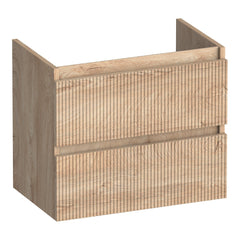 BRAUER Joy Wavy onderkast ondiep 60 met 2 softclose lades greeploos en 1 sifon uitsparing Forest Wheat