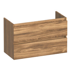 BRAUER Joy Wavy onderkast ondiep 80 met 2 softclose lades greeploos en 1 sifon uitsparing Honey