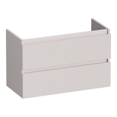 BRAUER Joy Wavy Shallow Vanity Unit 80 with 2 Soft-Close Handleless Drawers and 1 Siphon Cut-Out Matte Sand