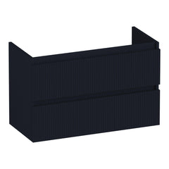 BRAUER Joy Wavy shallow vanity unit 80 with 2 soft-close handleless drawers and 1 siphon cutout matte black