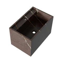 BRAUER Nova vrijhangende wastafel marmerlook - 60cm  - incl. verborgen ophangbeugels