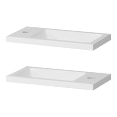 Brauer Solar fontein mineraalmarmer 40x22cm met kraangat