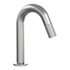 Brauer Brushed Carving opbouw fonteinkraan met gebogen uitloop RVS geborsteld PVD