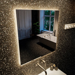 MONDIAZ BRIGHT spiegel 70x60cm Rechthoek met LED verlichting.