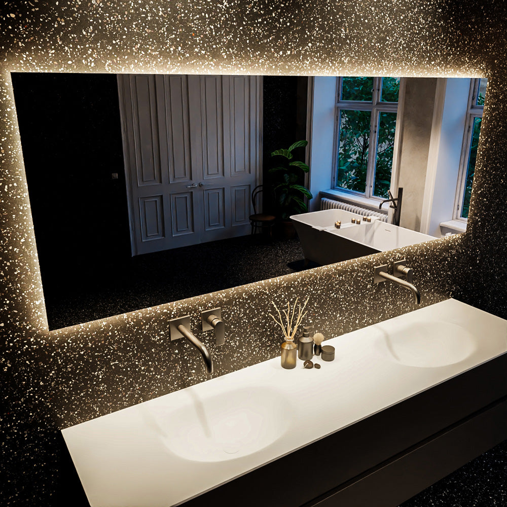 MONDIAZ BRIGHT spiegel 70x170cm Rechthoek met LED verlichting.