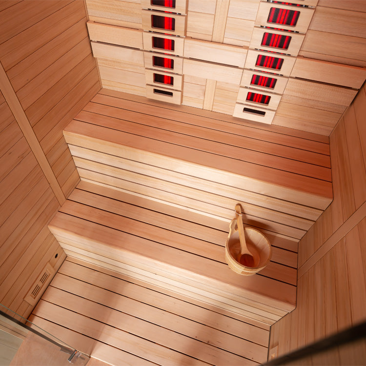 AWT Sauna E1614C-IR Hemlock 160x150 ohne Ofen