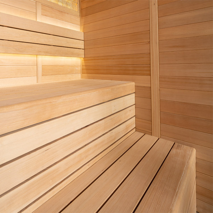 AWT Sauna E1624B Hemlock 180x150 6kW TheWall