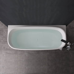 StoneArt Vrijstaand Badkuip BS-529 - wit glanzend - 185x81